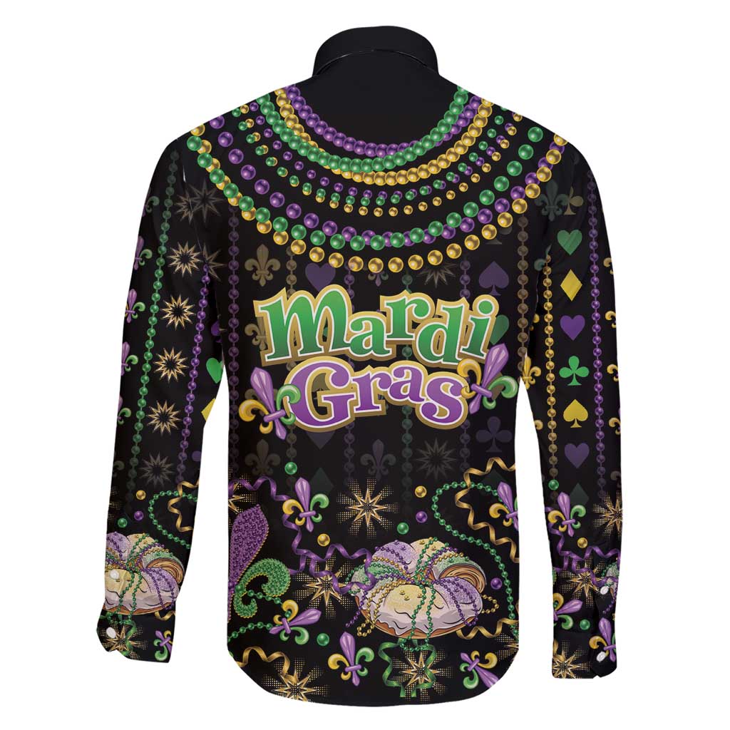 Mardi Gras Lips Queen Beads Family Matching Short Sleeve Bodycon Dress and Hawaiian Shirt - Wonder Print Shop