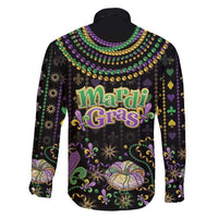 Mardi Gras Lips Queen Beads Family Matching Short Sleeve Bodycon Dress and Hawaiian Shirt - Wonder Print Shop