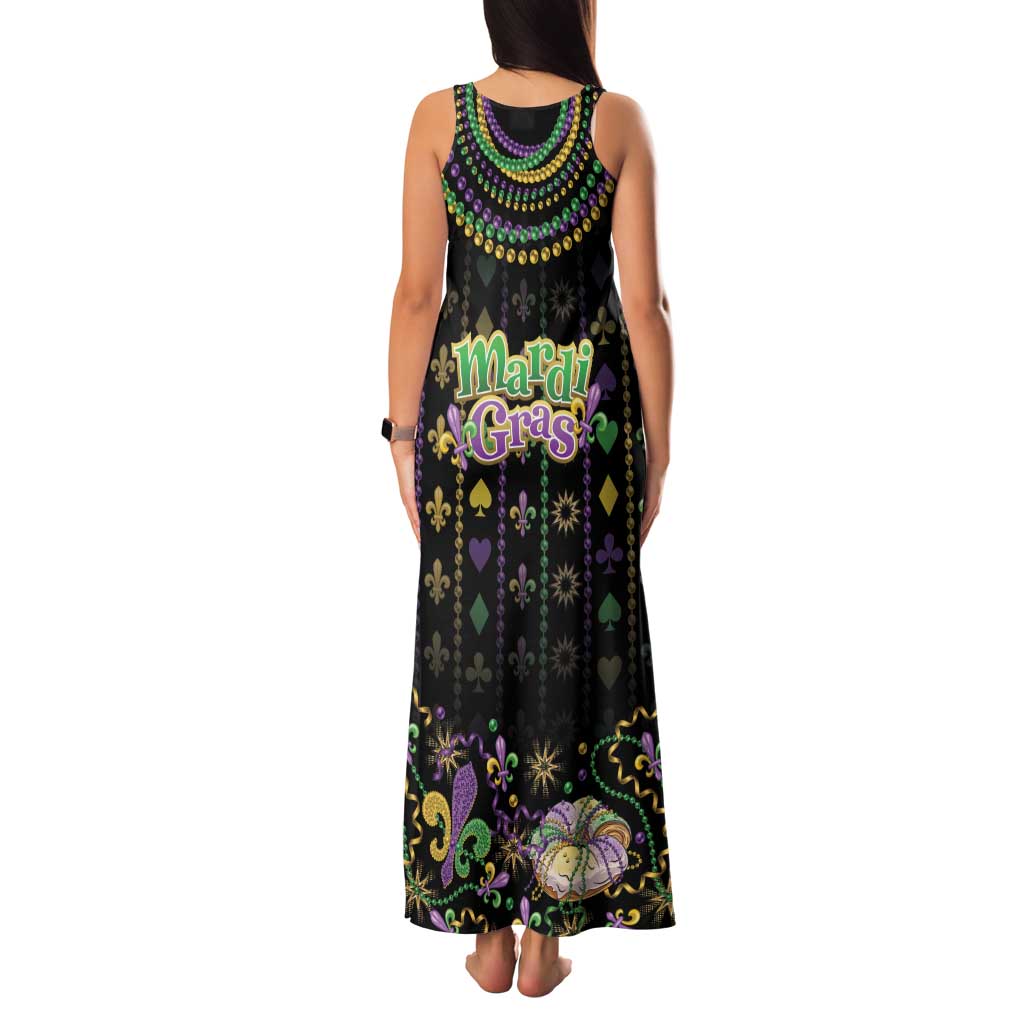 Mardi Gras Lips Queen Beads Family Matching Tank Maxi Dress and Hawaiian Shirt - Wonder Print Shop