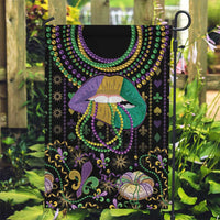 Mardi Gras Lips Queen Beads Garden Flag - Wonder Print Shop