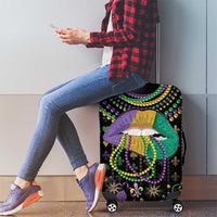 Mardi Gras Lips Queen Beads Luggage Cover - Wonder Print Shop
