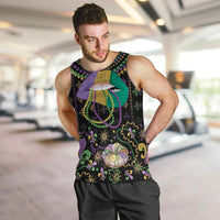 Mardi Gras Lips Queen Beads Men Tank Top - Wonder Print Shop