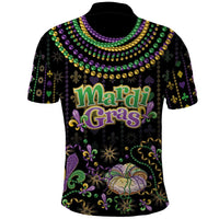 Mardi Gras Lips Queen Beads Polo Shirt - Wonder Print Shop