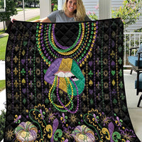 Mardi Gras Lips Queen Beads Quilt - Wonder Print Shop