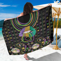Mardi Gras Lips Queen Beads Sarong - Wonder Print Shop