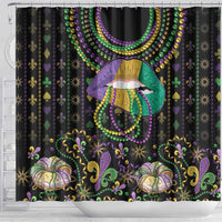 Mardi Gras Lips Queen Beads Shower Curtain - Wonder Print Shop