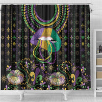 Mardi Gras Lips Queen Beads Shower Curtain - Wonder Print Shop