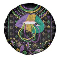 Mardi Gras Lips Queen Beads Spare Tire Cover - Wonder Print Shop