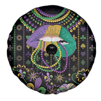 Mardi Gras Lips Queen Beads Spare Tire Cover - Wonder Print Shop