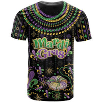 Mardi Gras Lips Queen Beads T Shirt - Wonder Print Shop