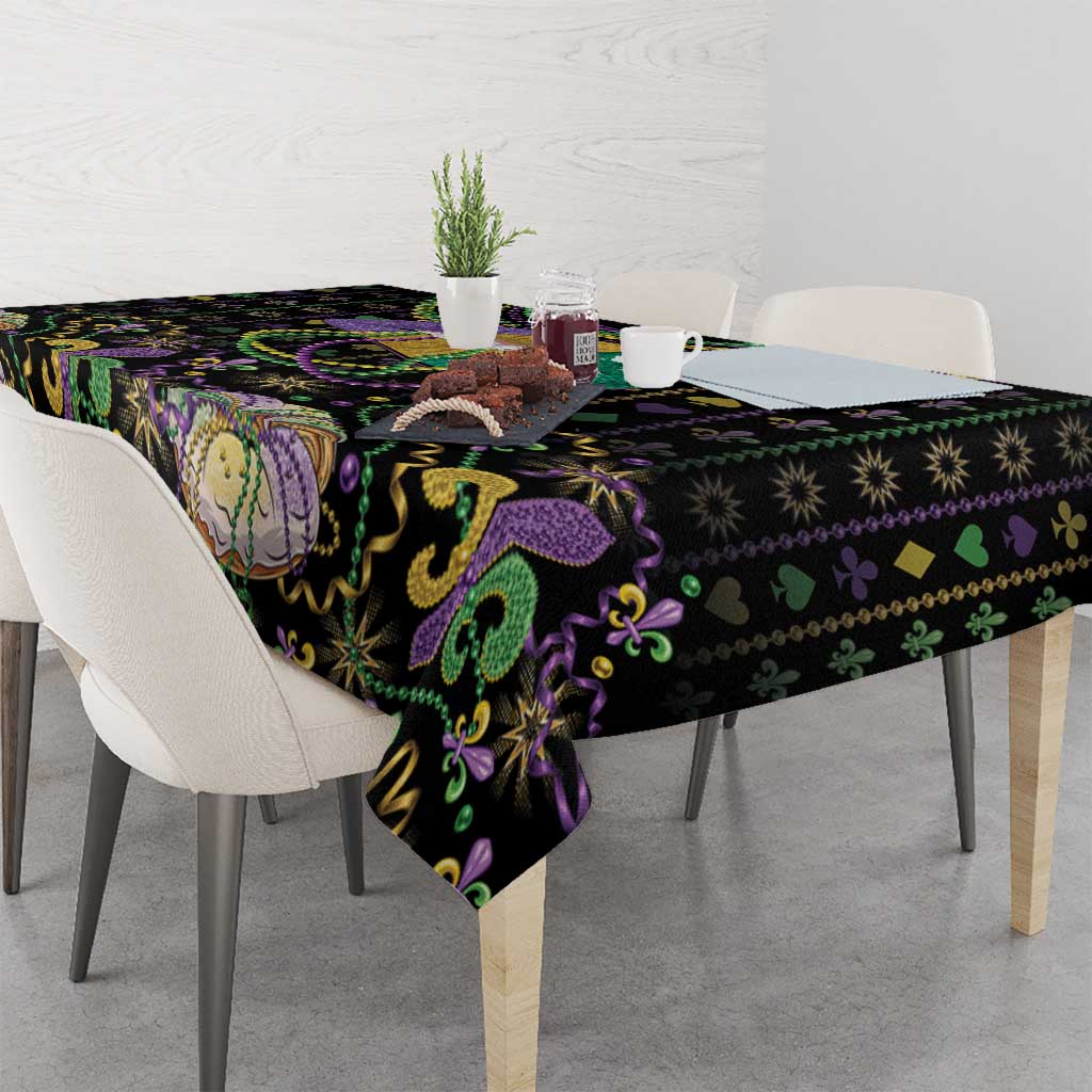Mardi Gras Lips Queen Beads Tablecloth - Wonder Print Shop
