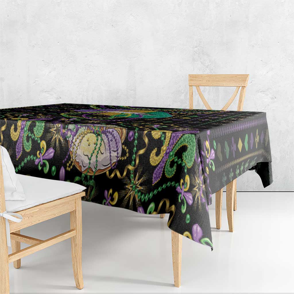 Mardi Gras Lips Queen Beads Tablecloth - Wonder Print Shop