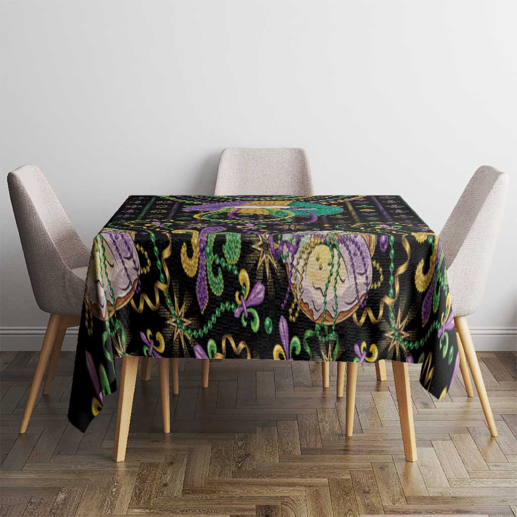 Mardi Gras Lips Queen Beads Tablecloth - Wonder Print Shop