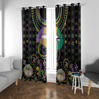 Mardi Gras Lips Queen Beads Window Curtain - Wonder Print Shop