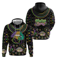 Mardi Gras Lips Queen Beads Zip Hoodie - Wonder Print Shop
