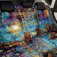 Epiphany Three Kings Day Back Car Seat Cover Stained Glass Window Style