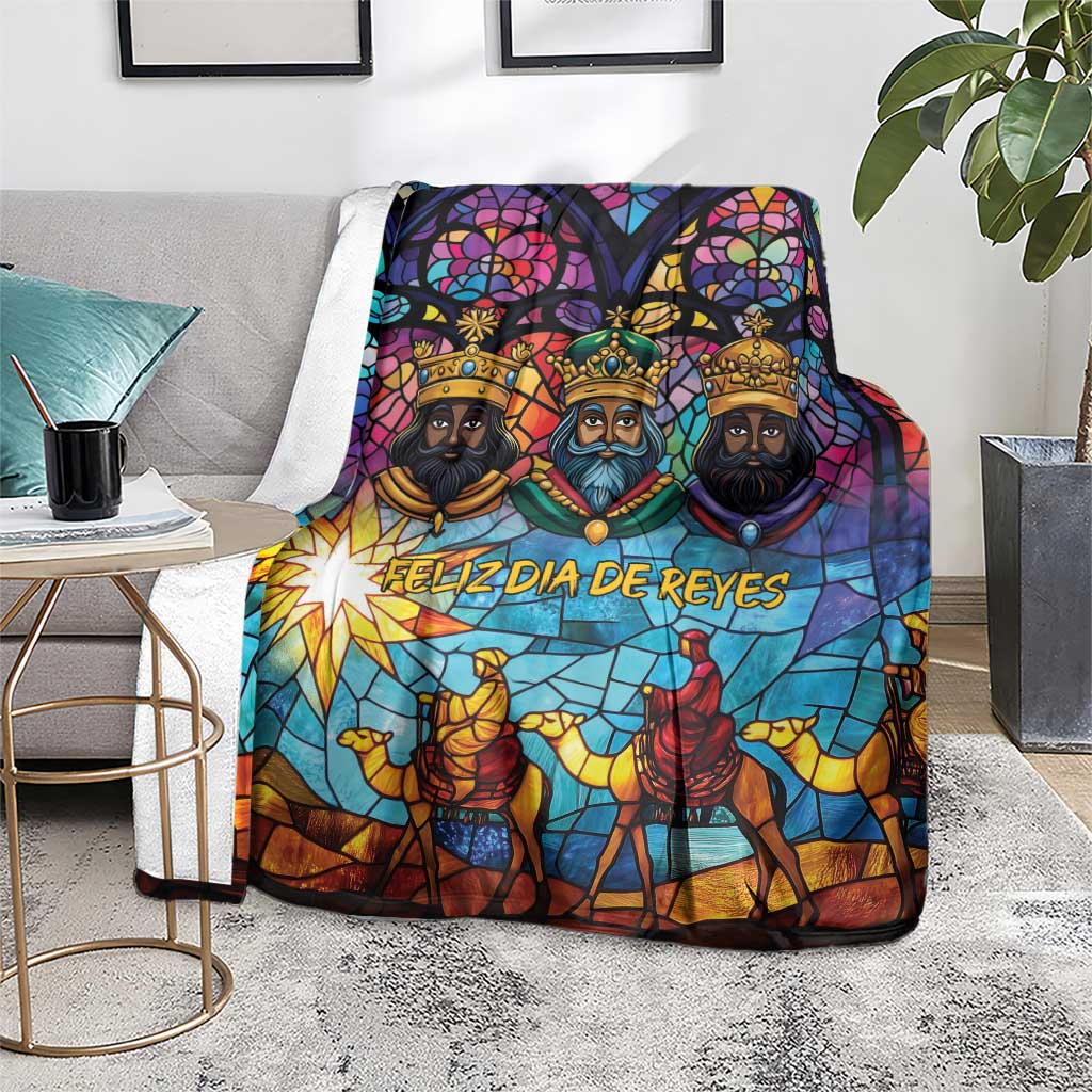 Epiphany Three Kings Day Blanket Stained Glass Window Style