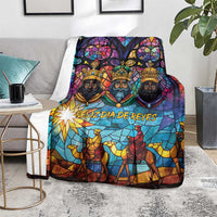Epiphany Three Kings Day Blanket Stained Glass Window Style