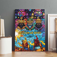Epiphany Three Kings Day Canvas Wall Art Stained Glass Window Style