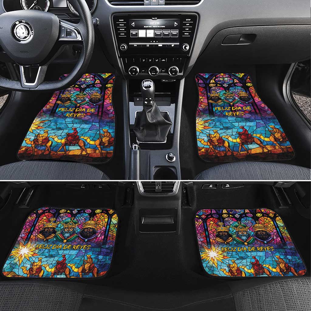 Epiphany Three Kings Day Car Mats Stained Glass Window Style