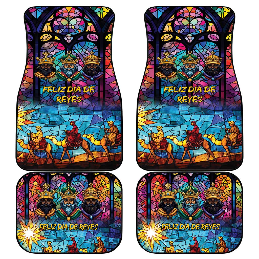 Epiphany Three Kings Day Car Mats Stained Glass Window Style