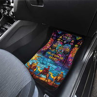 Epiphany Three Kings Day Car Mats Stained Glass Window Style