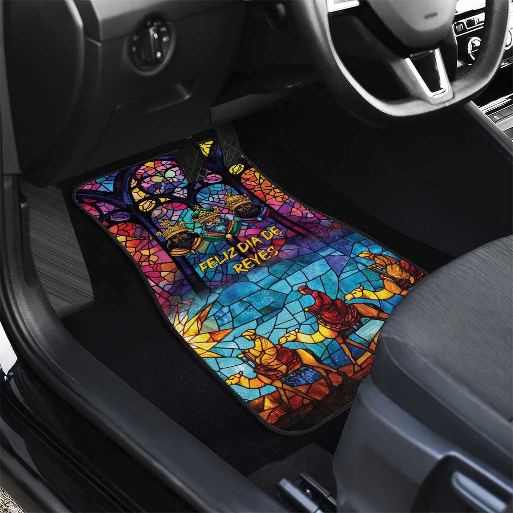 Epiphany Three Kings Day Car Mats Stained Glass Window Style