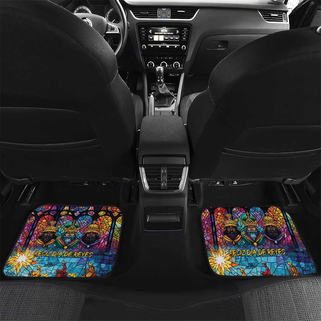 Epiphany Three Kings Day Car Mats Stained Glass Window Style