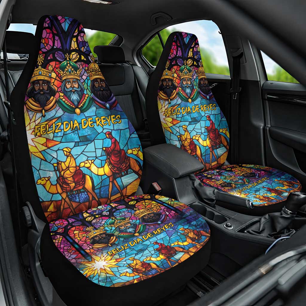 Epiphany Three Kings Day Car Seat Cover Stained Glass Window Style