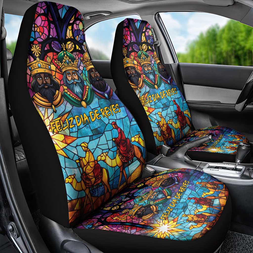 Epiphany Three Kings Day Car Seat Cover Stained Glass Window Style