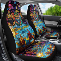 Epiphany Three Kings Day Car Seat Cover Stained Glass Window Style