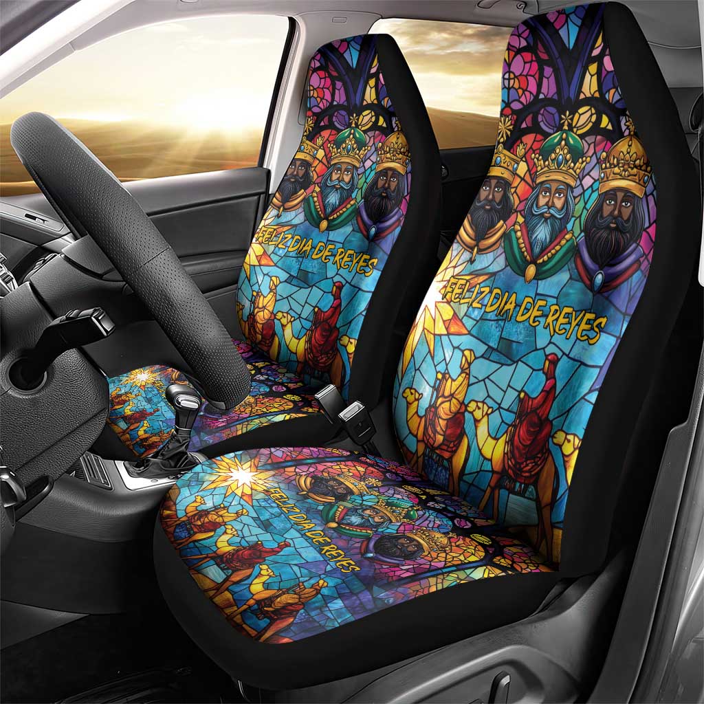 Epiphany Three Kings Day Car Seat Cover Stained Glass Window Style