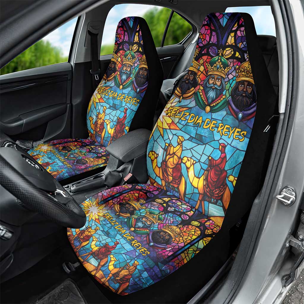 Epiphany Three Kings Day Car Seat Cover Stained Glass Window Style