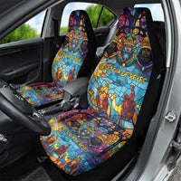 Epiphany Three Kings Day Car Seat Cover Stained Glass Window Style