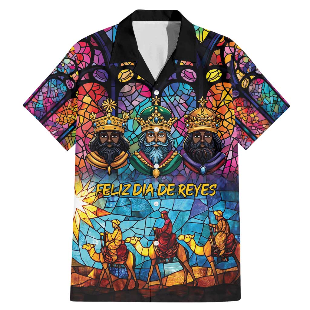 Epiphany Three Kings Day Family Matching Mermaid Dress and Hawaiian Shirt Stained Glass Window Style