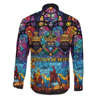 Epiphany Three Kings Day Family Matching Puletasi and Hawaiian Shirt Stained Glass Window Style