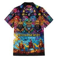 Epiphany Three Kings Day Family Matching Summer Maxi Dress and Hawaiian Shirt Stained Glass Window Style - Wonder Print Shop