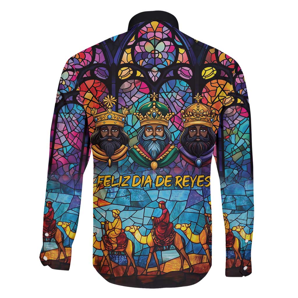 Epiphany Three Kings Day Family Matching Summer Maxi Dress and Hawaiian Shirt Stained Glass Window Style - Wonder Print Shop