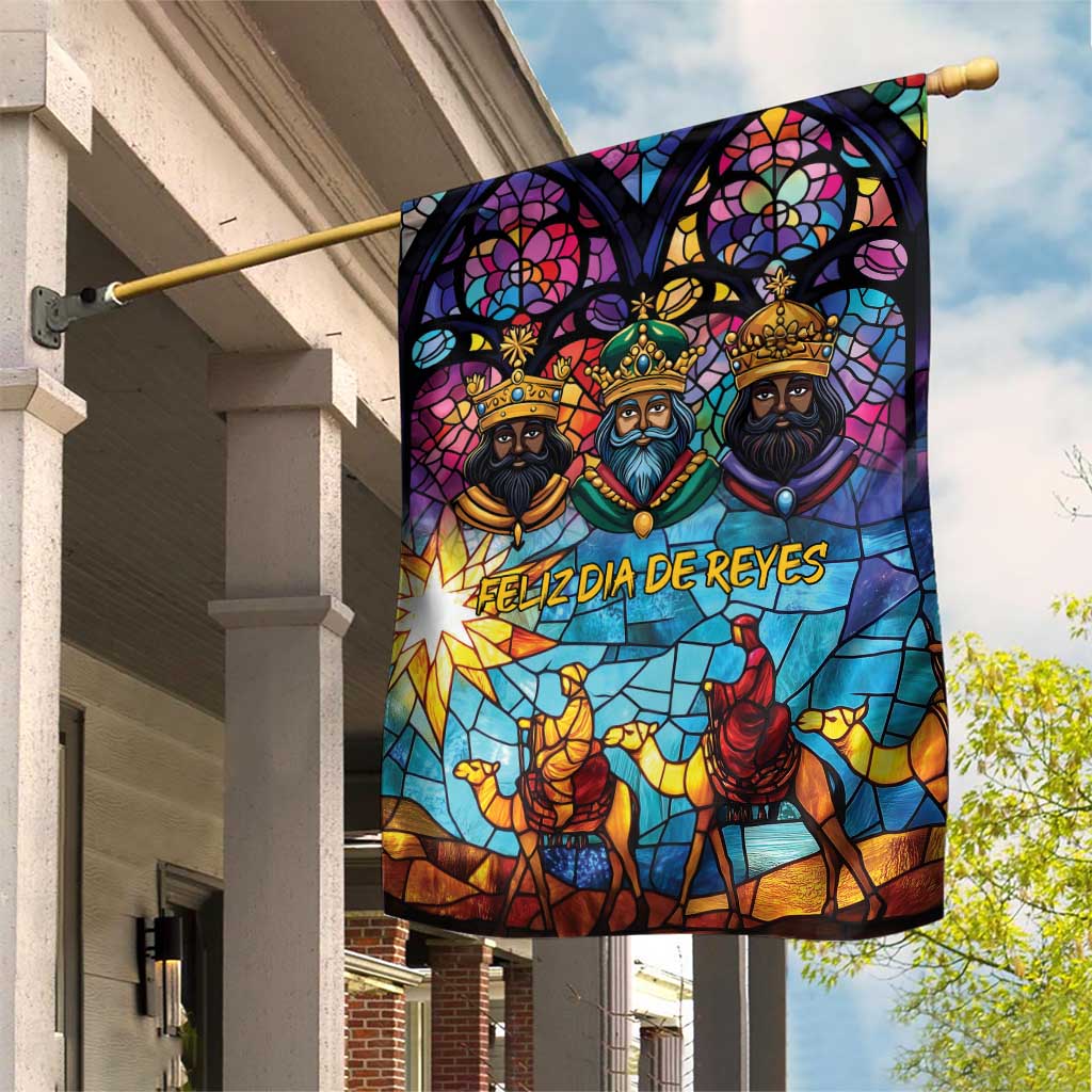 Epiphany Three Kings Day Garden Flag Stained Glass Window Style - Wonder Print Shop