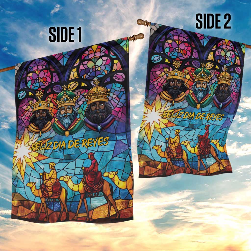 Epiphany Three Kings Day Garden Flag Stained Glass Window Style - Wonder Print Shop