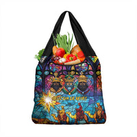 Epiphany Three Kings Day Grocery Bag Stained Glass Window Style