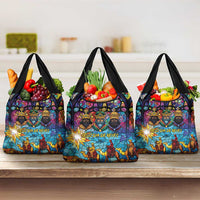 Epiphany Three Kings Day Grocery Bag Stained Glass Window Style