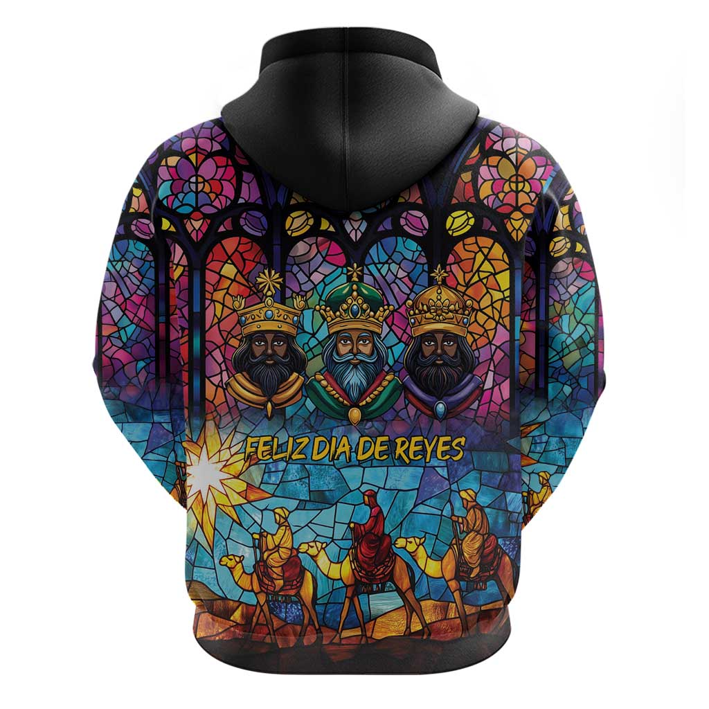 Epiphany Three Kings Day Hoodie Stained Glass Window Style - Wonder Print Shop