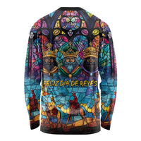 Epiphany Three Kings Day Long Sleeve Shirt Stained Glass Window Style - Wonder Print Shop