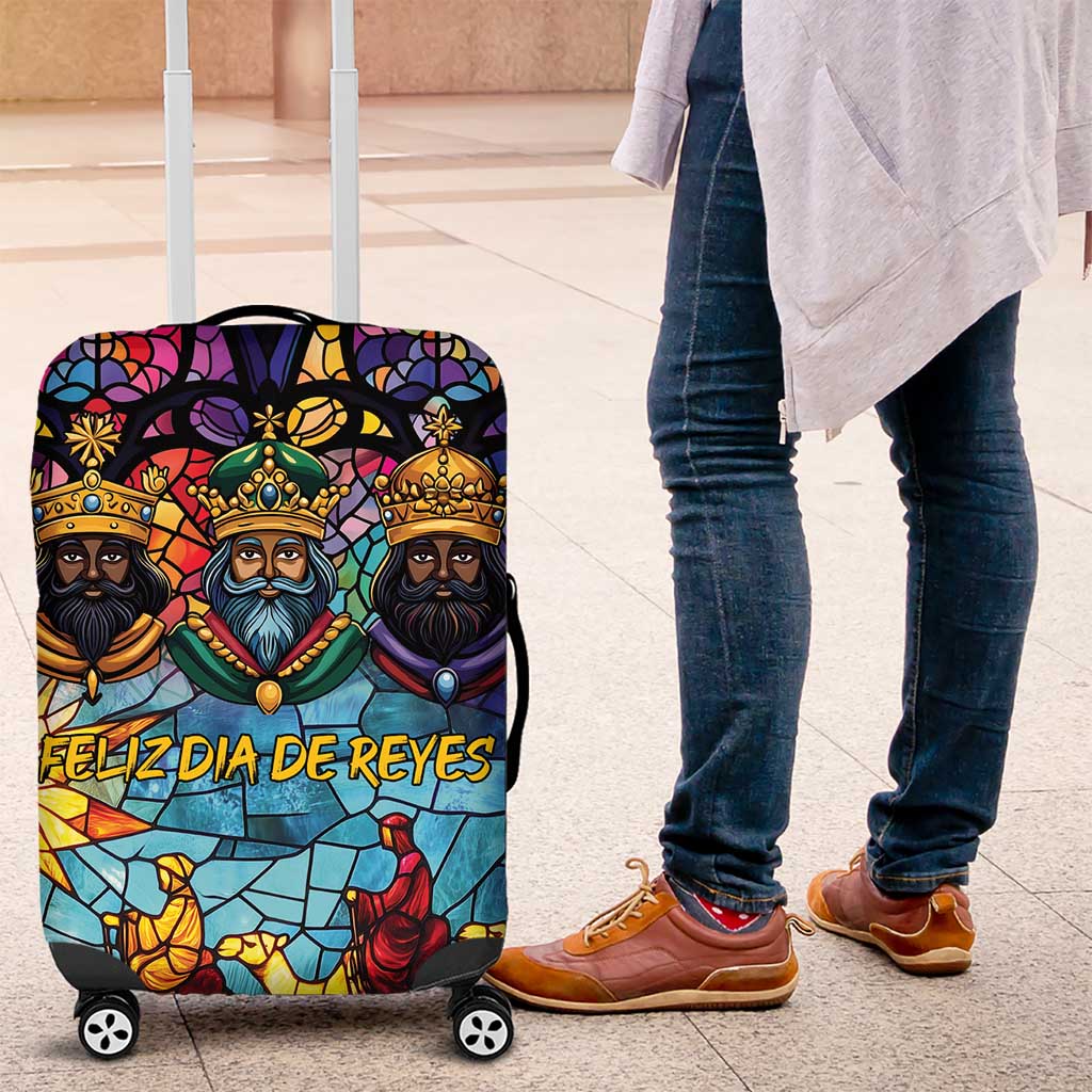 Epiphany Three Kings Day Luggage Cover Stained Glass Window Style - Wonder Print Shop