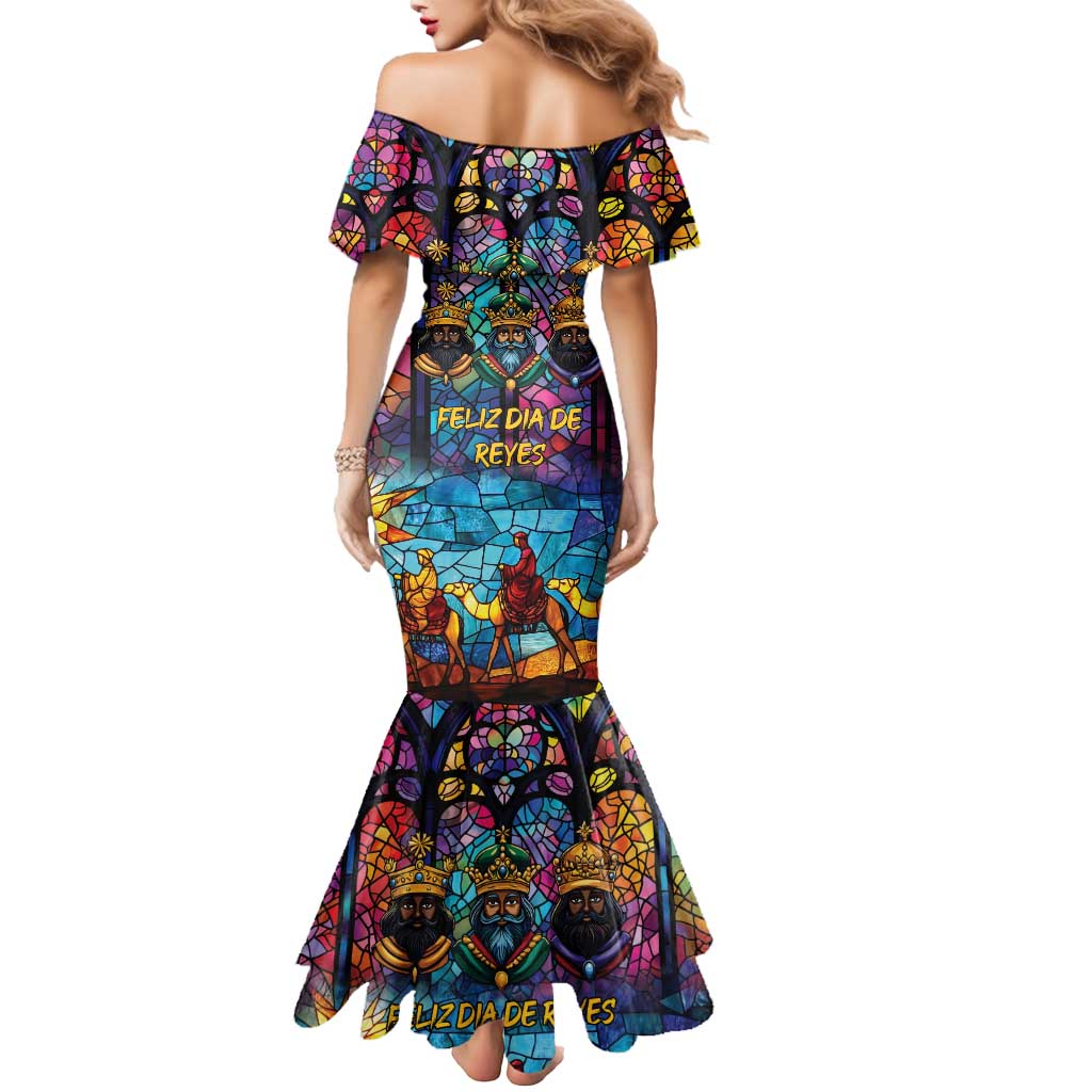 Epiphany Three Kings Day Mermaid Dress Stained Glass Window Style - Wonder Print Shop
