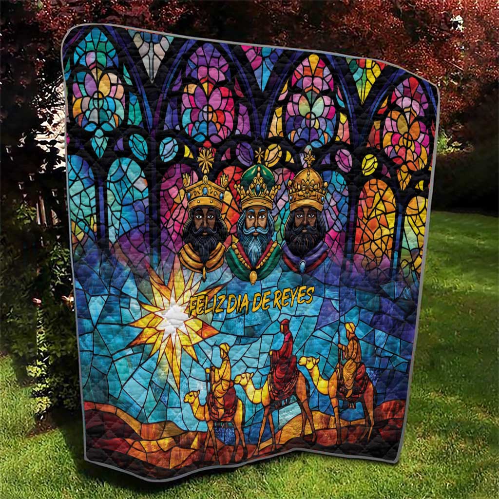 Epiphany Three Kings Day Quilt Stained Glass Window Style - Wonder Print Shop
