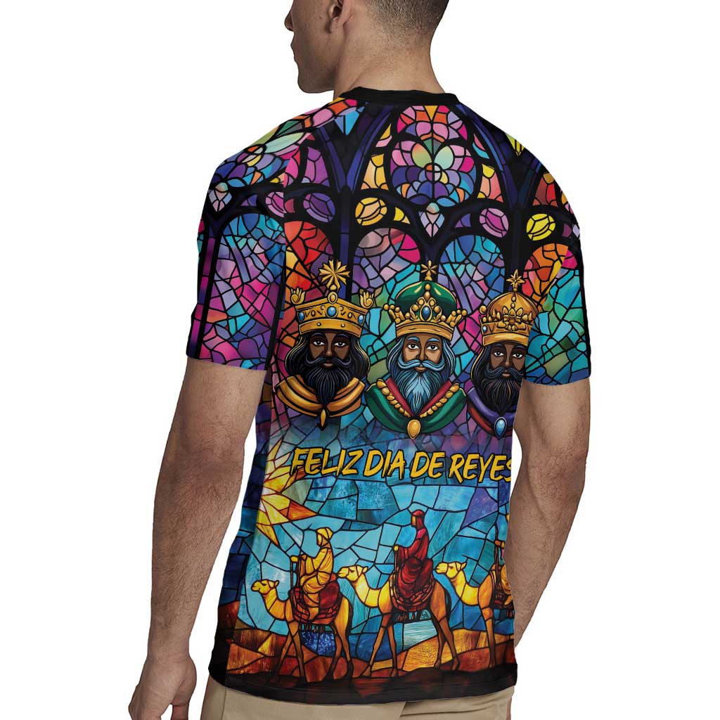 Epiphany Three Kings Day Rugby Jersey Stained Glass Window Style - Wonder Print Shop