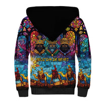Epiphany Three Kings Day Sherpa Hoodie Stained Glass Window Style - Wonder Print Shop