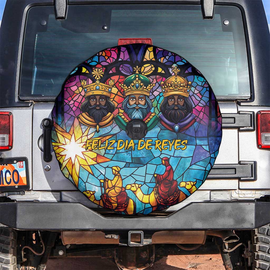 Epiphany Three Kings Day Spare Tire Cover Stained Glass Window Style - Wonder Print Shop